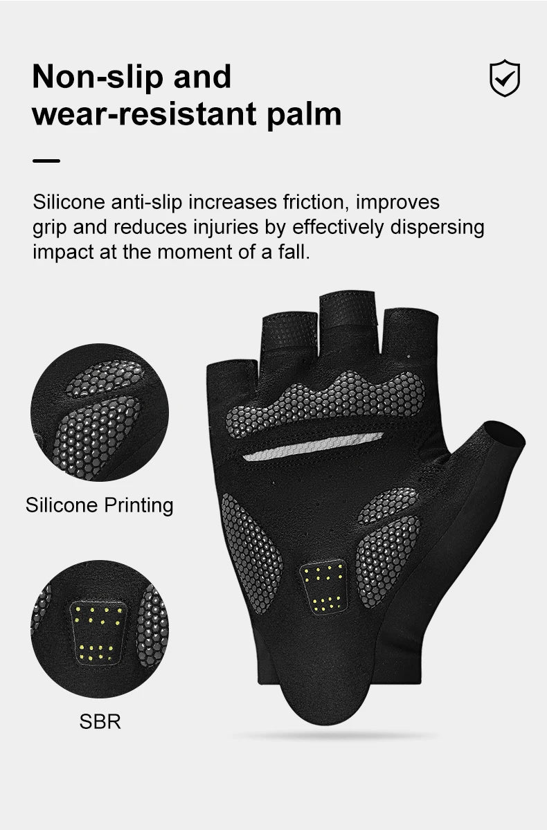 INBIKE 2025 Summer Cycling Gloves for Men Shock-Absorbing Padded Breathable Bicycle Gloves MTB Road Mountain Bike Riding Gloves