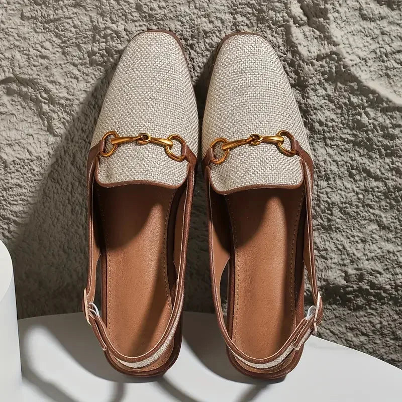New Women Platform Sandals Anti-slip Closed Toe Metal Shoes Women Flat Outdoor Round Toe Wedge Sandals Women Sandalias De Mujer
