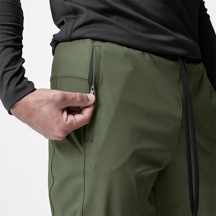 Gym Men's Quick Dry Zipper Leg Casual Pants Man Versatile Outdoors Basketball Sweatpants Jogging Sports Workout Long Trousers