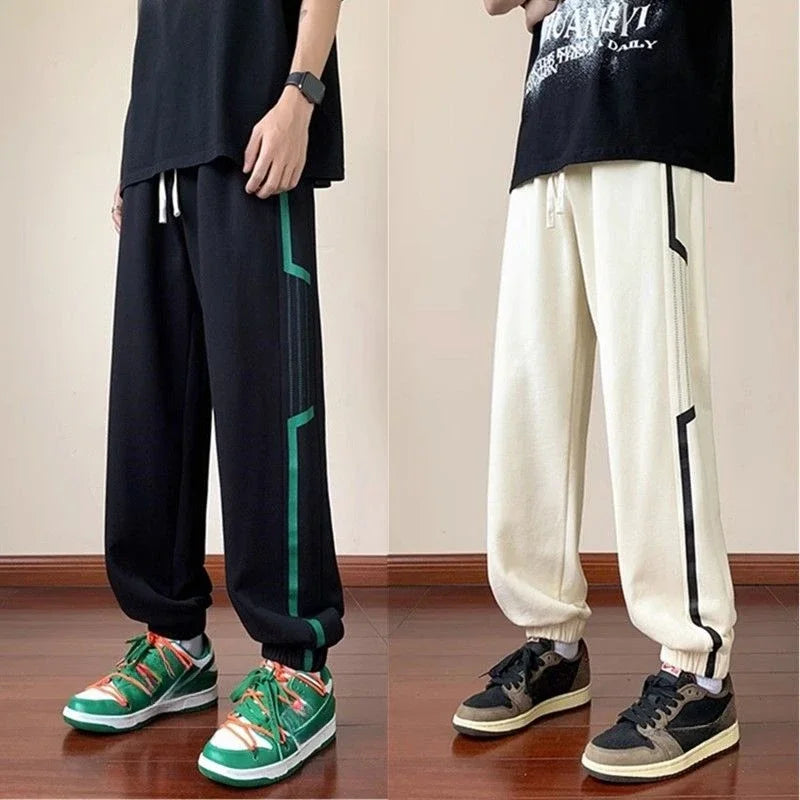 Trousers Sweatpants for Men Goth Thin Summer Striped Man Sports Pants Harem Gym Flated New in Sport Jogger Big Tall Long Joker