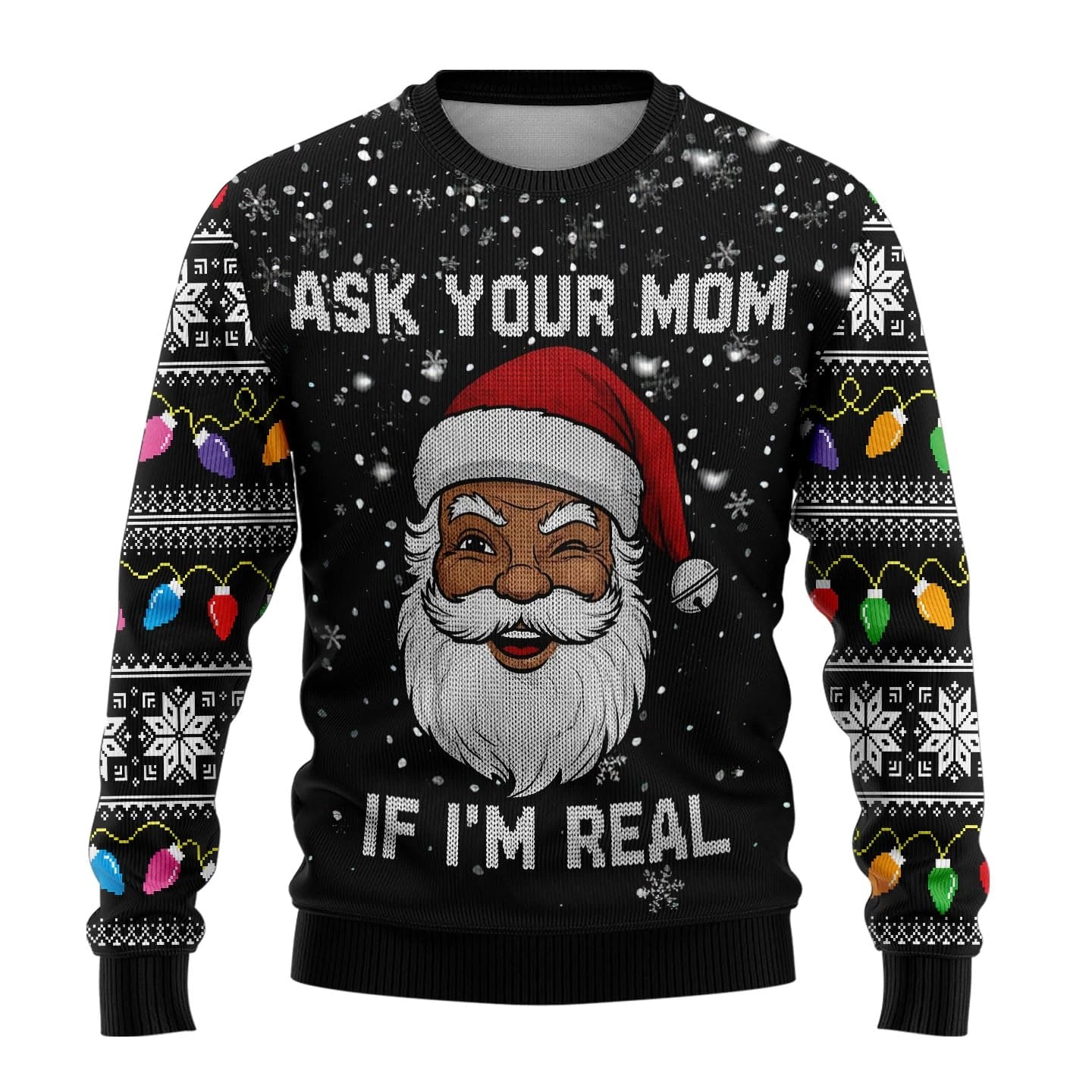 Hilarious Ho Ho Ugly Christmas Sweater Naughty Santa Womens Sweaters Crewneck Sweatshirt Funny Unisex Pullovers Mens Sweater