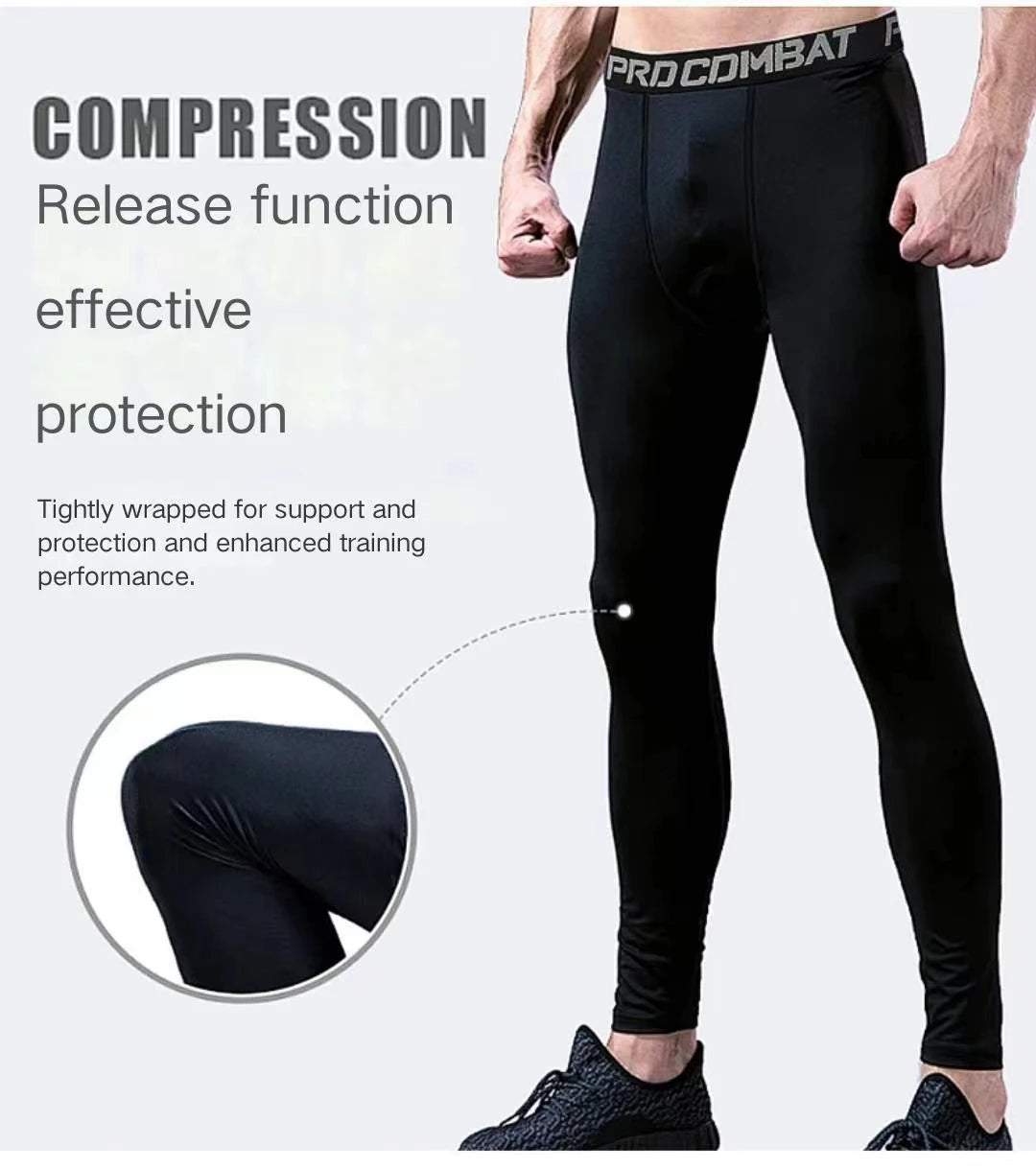 Gym Mens Fitness Running Sport Pants Athletics Tight Leggings Joggings Skinny Yoga Compression Trousers Lycra Sweatpants Dry Fit