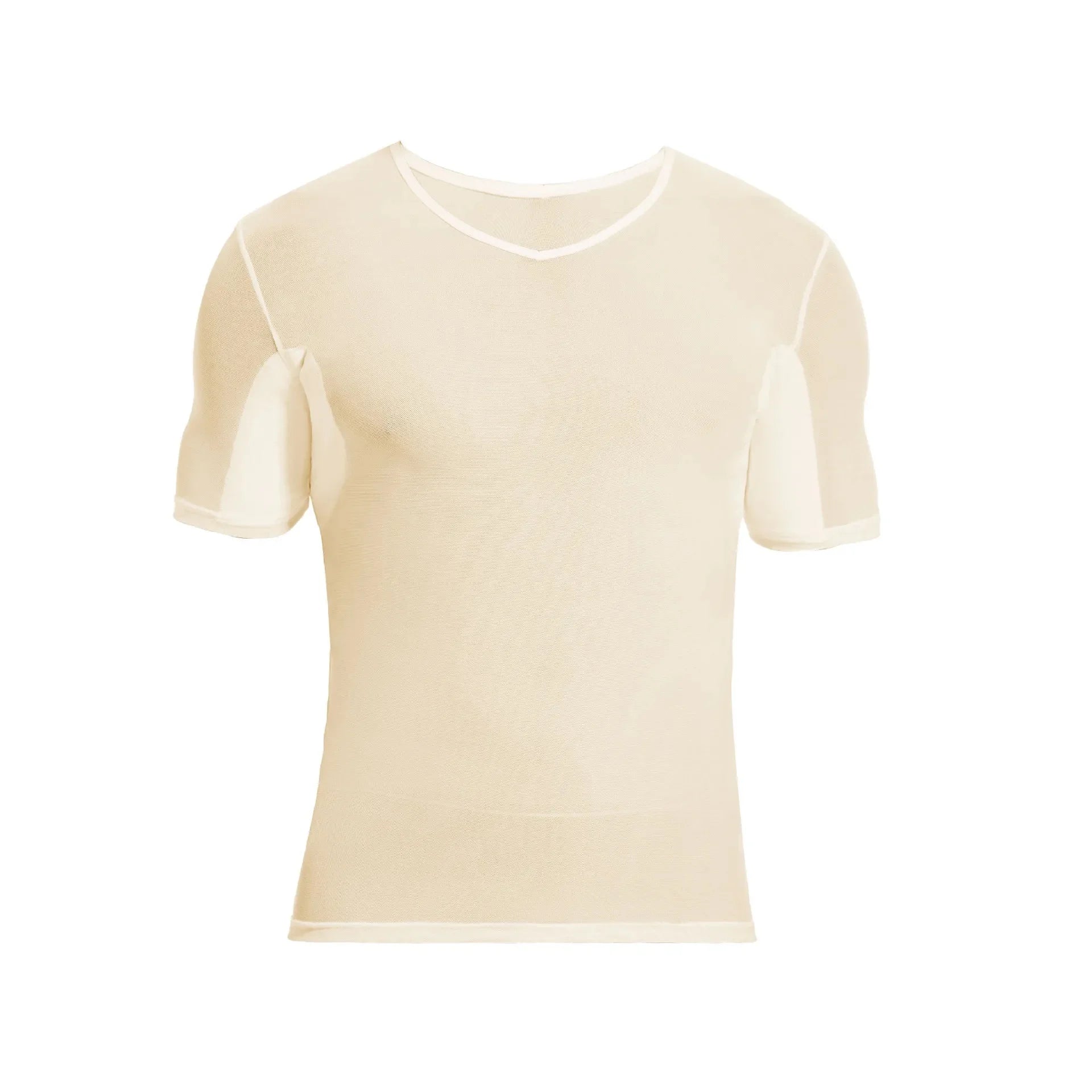 Men's Mesh Vest with Sweat Absorbent Pad Short Sleeve Sweatshirt Breathable Underarm Moisture Wicking Comfortable Innerwear