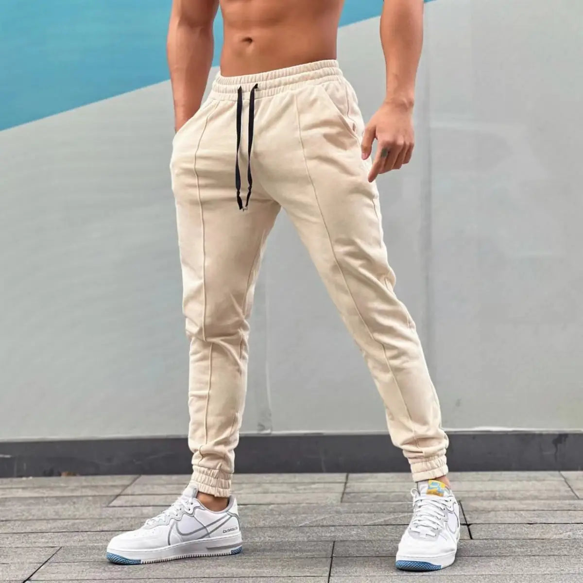 Gym Fitness Sports Pants Men's Trousers Cotton Open Crotch Erotic Outdoor Sex Casual Running Joggers Basketball Sweatpants Men