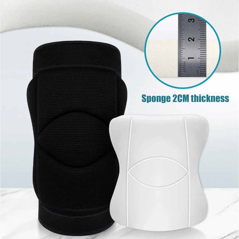 1Pair Women Men Non-Slip Knee Brace Soft Knee Pads Compression Sleeve for Volleyball Basketball Running Football Cycling