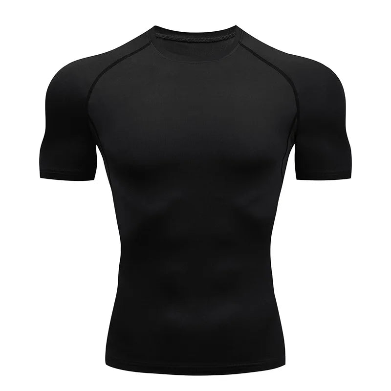 Men Compression Shirts Quick Dry Fitness Gym t-Shirt Sport Bodybuilding Shirt Running Football Tee Shirts Short Sleeve t-Shirts