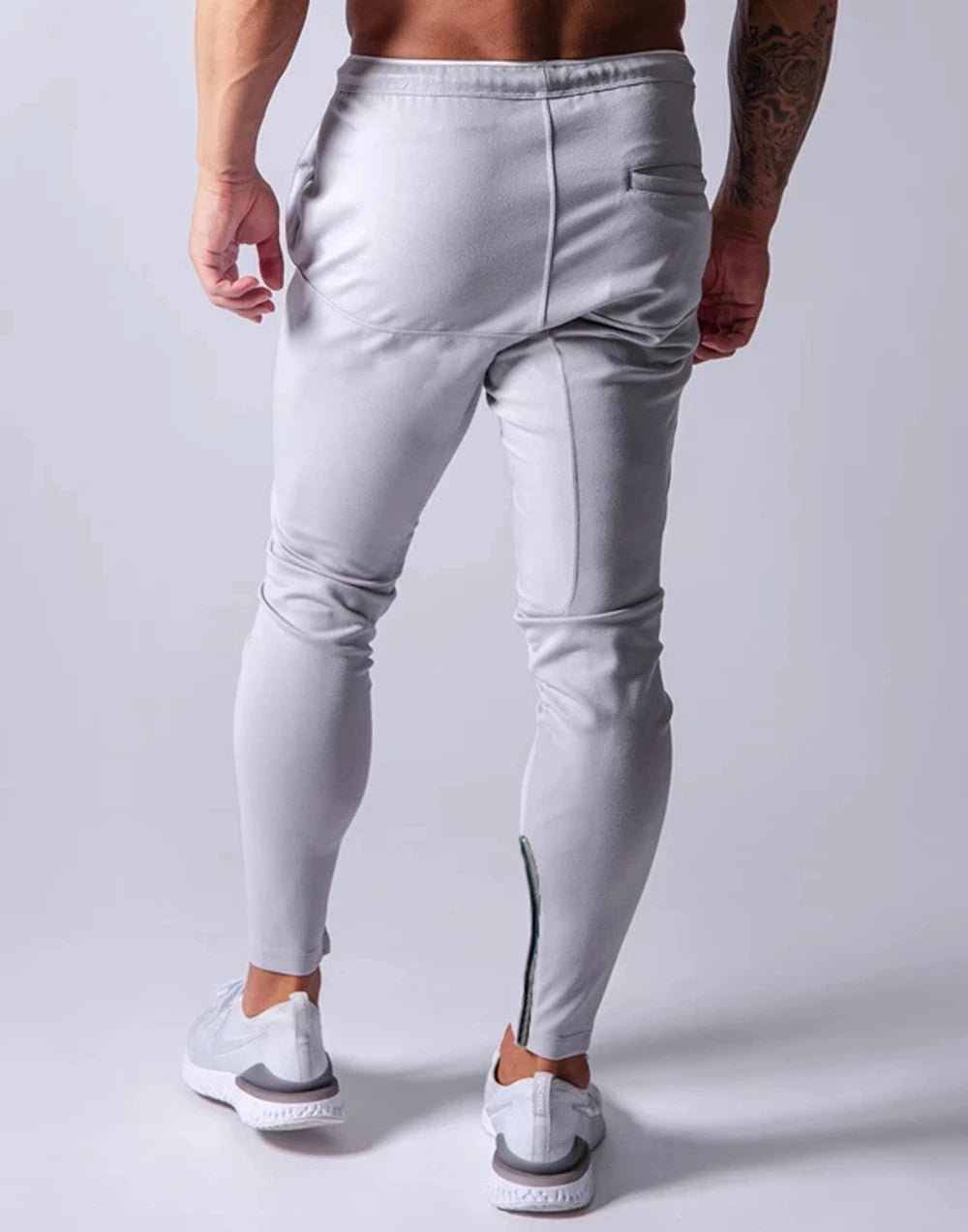 Mens Training Pants GYM Track Sweatpants Joggers Breathable Workout Fitness Male Running Sport Trousers Zipper Bottoms