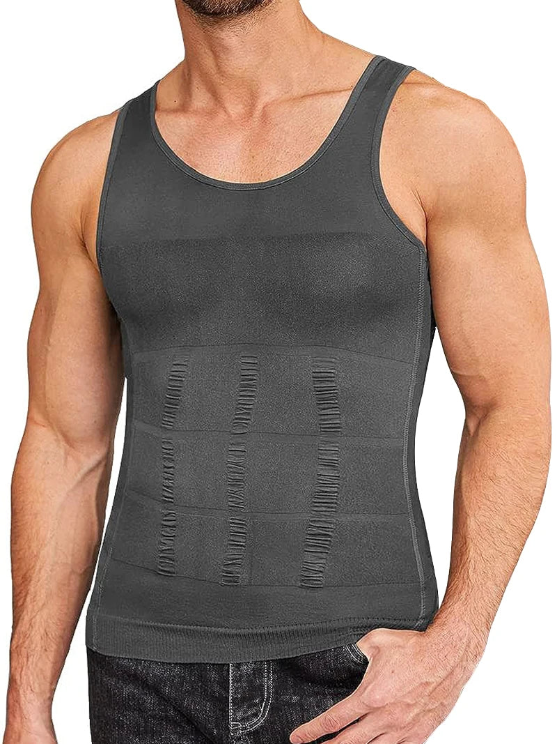 Men Slimming Vest Body Shaper Compression Shirt Sleeveless Shapewear Abs Abdomen Training  Workout Corset Tummy Control Tank Top