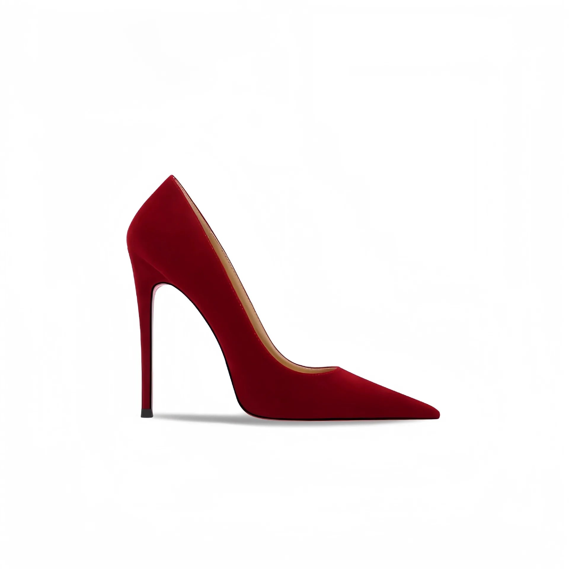Wine Red High Heels 12cm 10cm 8cm Women Shoes Thin Heels Pointed Head Ladies Pumps Shallow Mouth Stiletto Party Large Size Shoes