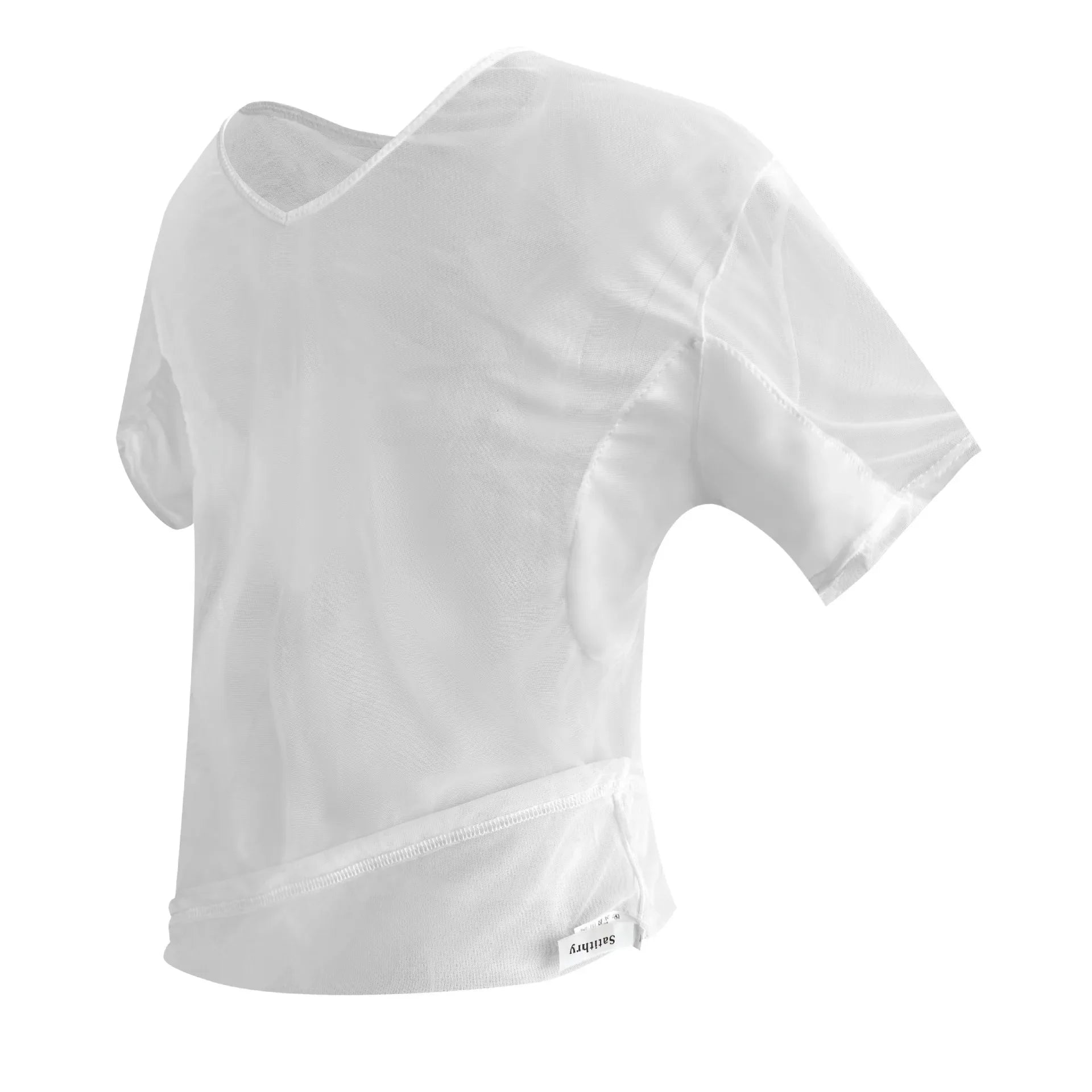 Men's Mesh Vest with Sweat Absorbent Pad Short Sleeve Sweatshirt Breathable Underarm Moisture Wicking Comfortable Innerwear
