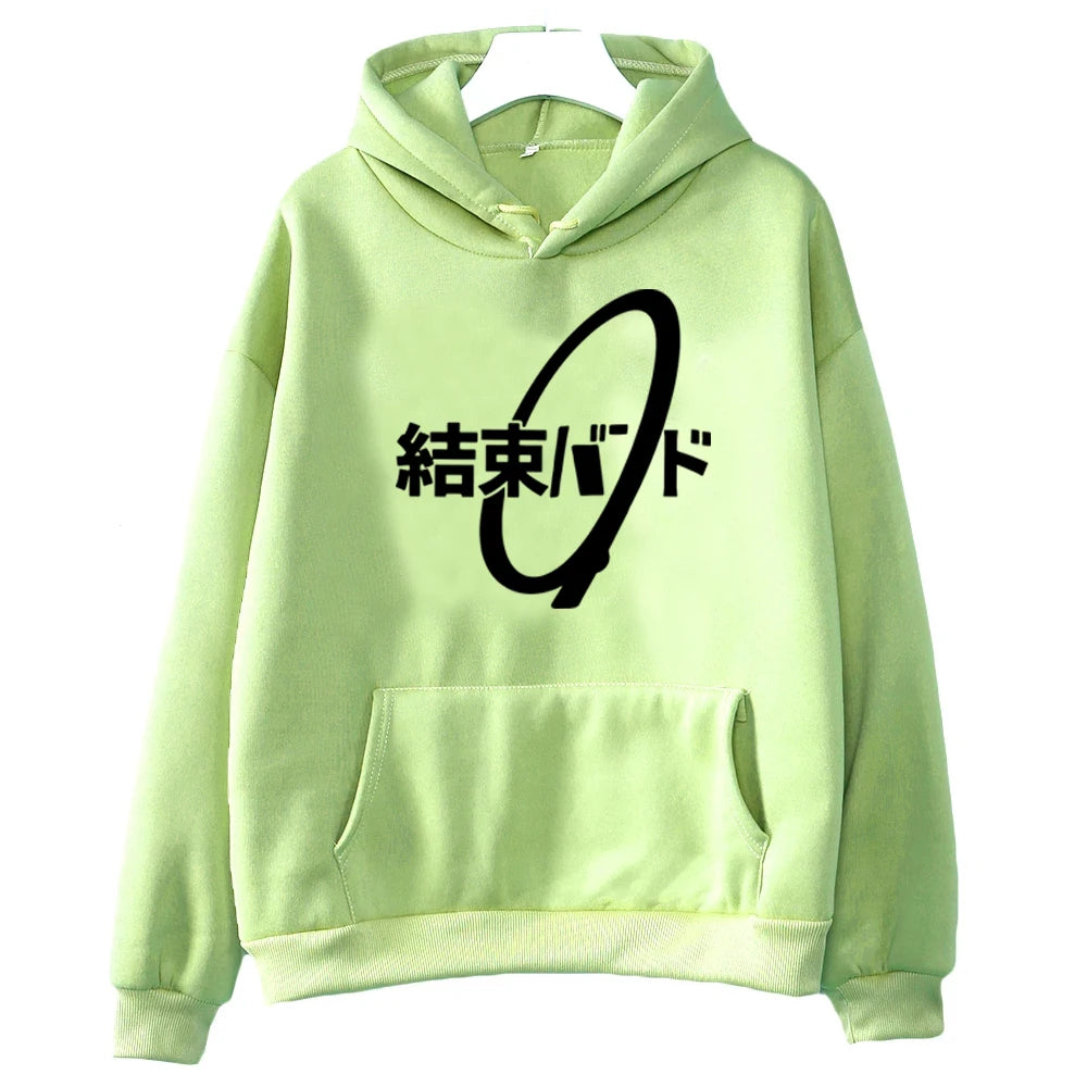 Japanese Anime Bocchi The Rock Hoodies Women Hoodie Kessoku Band Winter Warm Sweatshirt Vintage Harajuku Aesthetic Sudaderas
