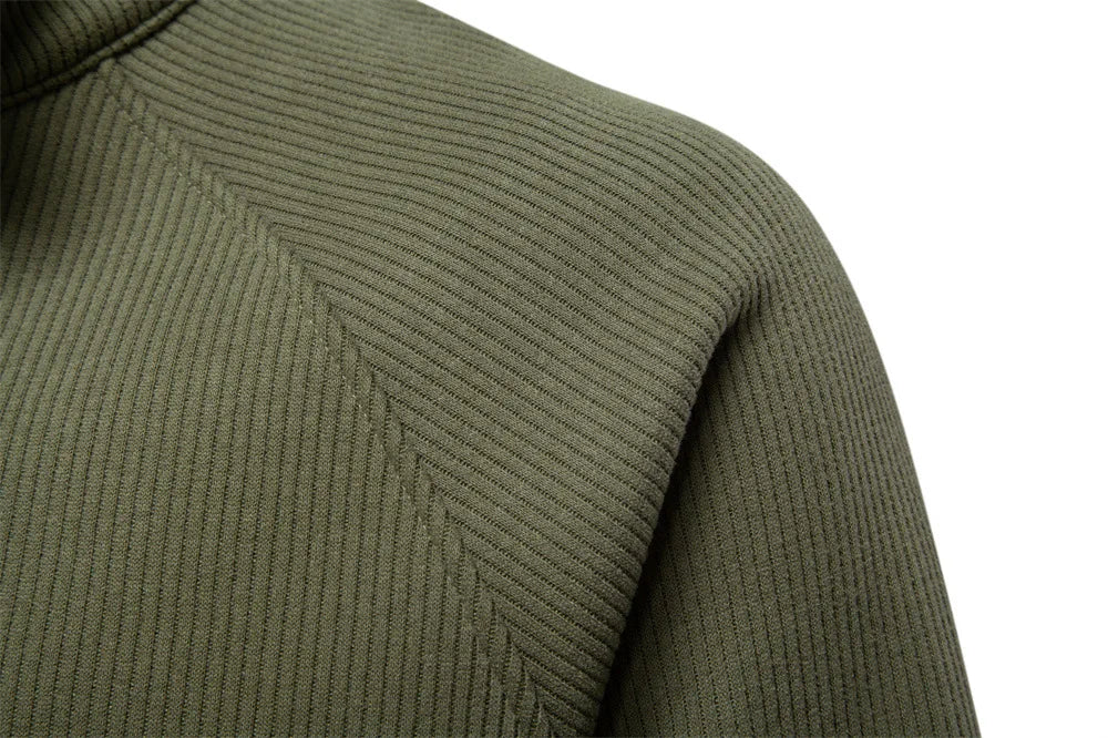 New Autumn & Winter Men's European Size Half-Zip Pullover Sweatshirt, Trendy & Versatile Stand-Collar Fleece-Lined Men's Jacket