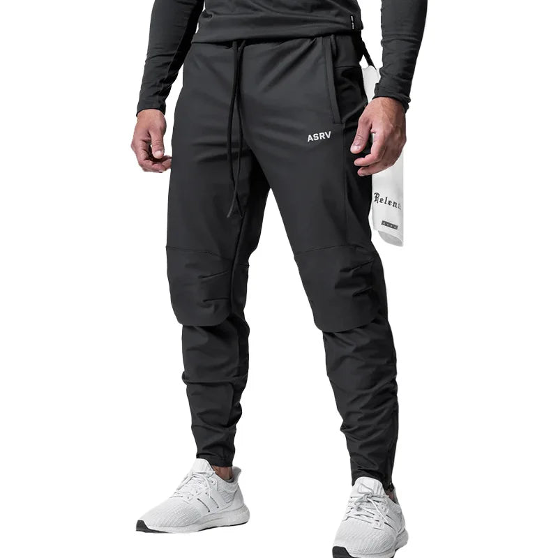 Gym Men's Quick Dry Zipper Leg Casual Pants Man Versatile Outdoors Basketball Sweatpants Jogging Sports Workout Long Trousers