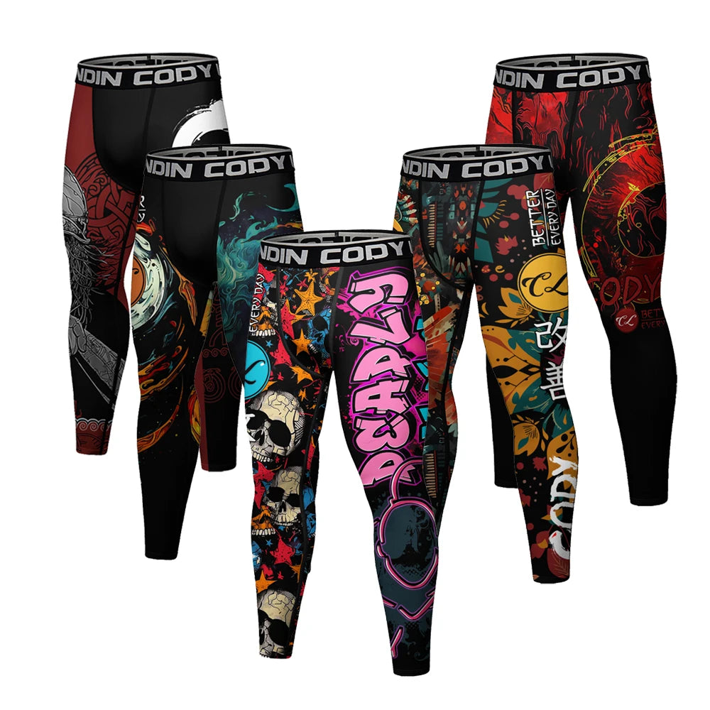 Men's Running Leggings Sportswear Quick Dry Gym Fitness Tights Workout Training Jogging Sports Trousers Compression Sport Pants