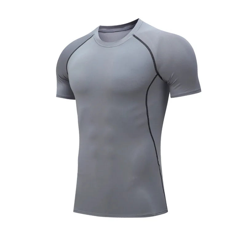 Men Compression Shirts Quick Dry Fitness Gym t-Shirt Sport Bodybuilding Shirt Running Football Tee Shirts Short Sleeve t-Shirts