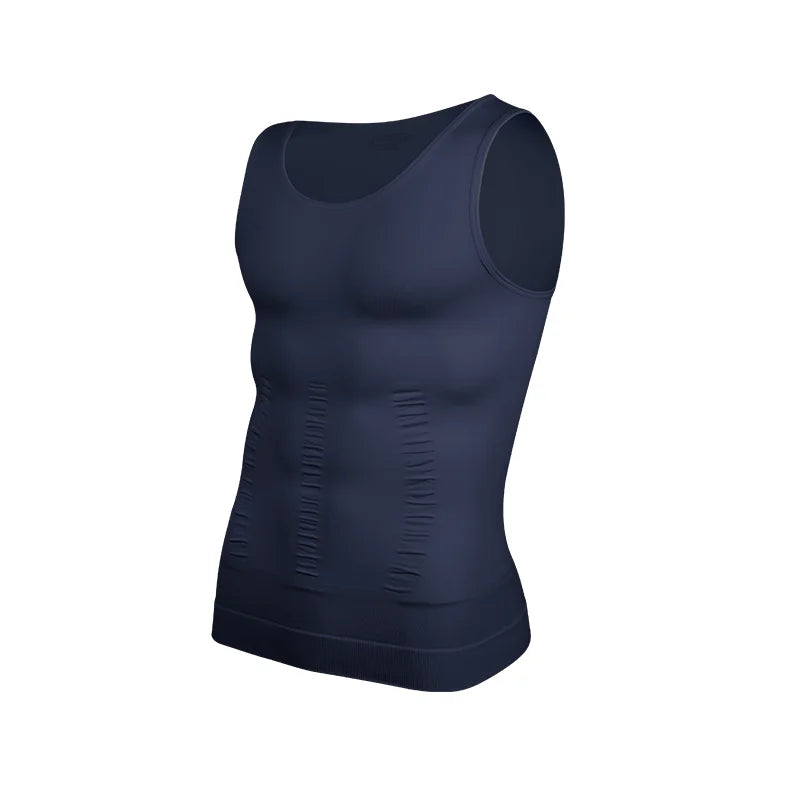 Men Slimming Vest Body Shaper Compression Shirt Sleeveless Shapewear Abs Abdomen Training  Workout Corset Tummy Control Tank Top