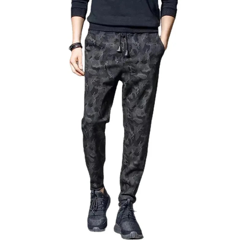 Gym Bodybuilding Fitness Sport Pants Men Casual Training Trousers Elastic Waist Ultra-thin Quick Dry High Waist Loose Long Pants