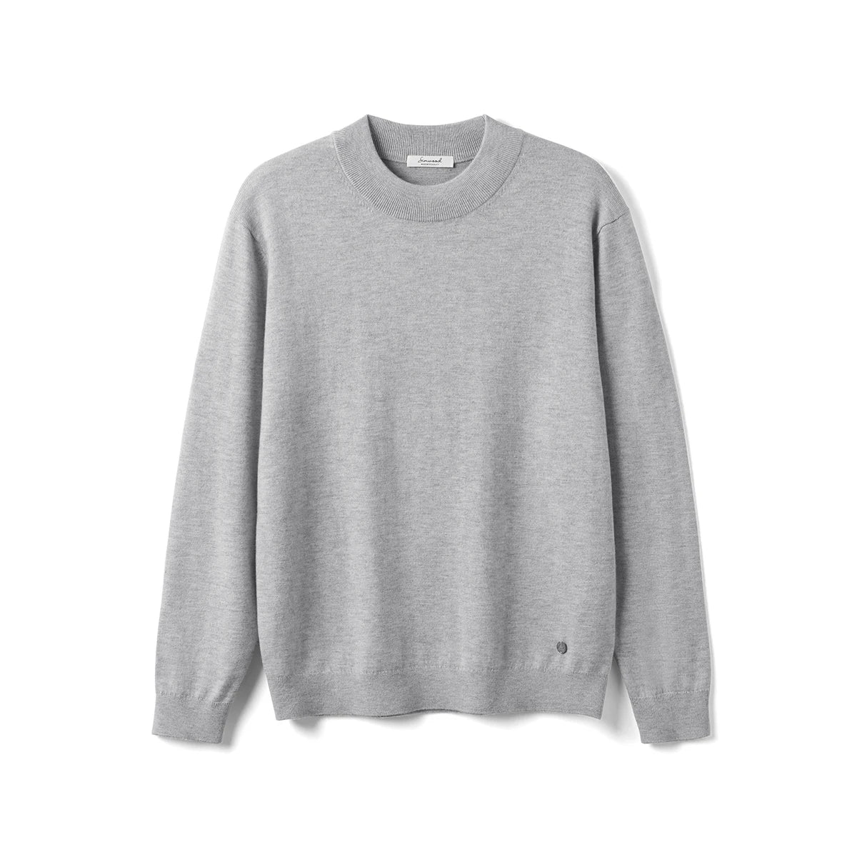 SIMWOOD 2025 Autumn New Regular Fit 12 Gauge Fine Sweater Men Antistaic Basic Knit Pullovers