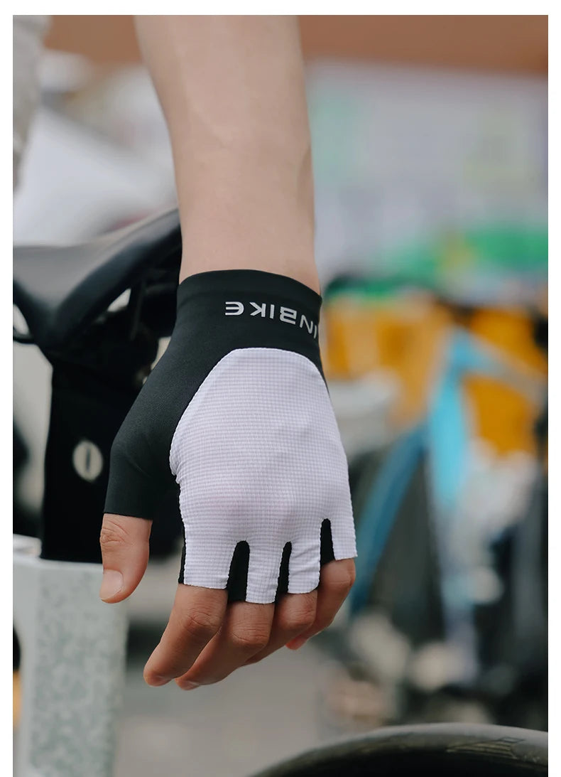 INBIKE 2025 Summer Cycling Gloves for Men Shock-Absorbing Padded Breathable Bicycle Gloves MTB Road Mountain Bike Riding Gloves