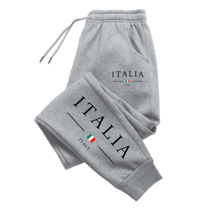 Italy Fashion Sweatpants for Men 2025 Hot Sale All Season Casual Sporty Trousers Male Gym Fitness Drawstring Jogging Pants