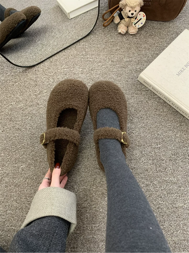 Famous Brand Spring Retro Single Shoes Comfortable Rubber Bottom Ladies Sandals Wider Toe Box Ballerina Slippers Style