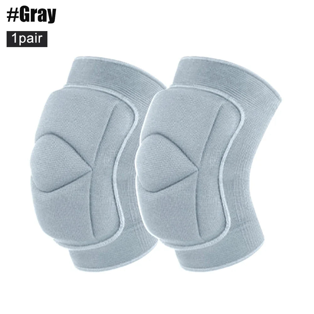 1Pair Women Men Non-Slip Knee Brace Soft Knee Pads Compression Sleeve for Volleyball Basketball Running Football Cycling