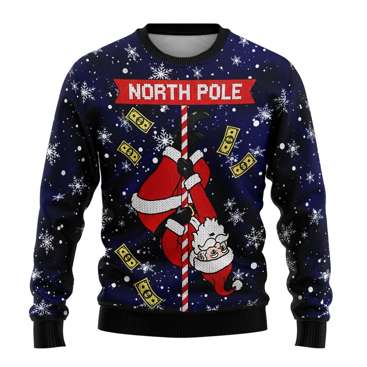 Hilarious Ho Ho Ugly Christmas Sweater Naughty Santa Womens Sweaters Crewneck Sweatshirt Funny Unisex Pullovers Mens Sweater