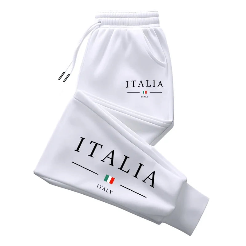 Italy Fashion Sweatpants for Men 2025 Hot Sale All Season Casual Sporty Trousers Male Gym Fitness Drawstring Jogging Pants