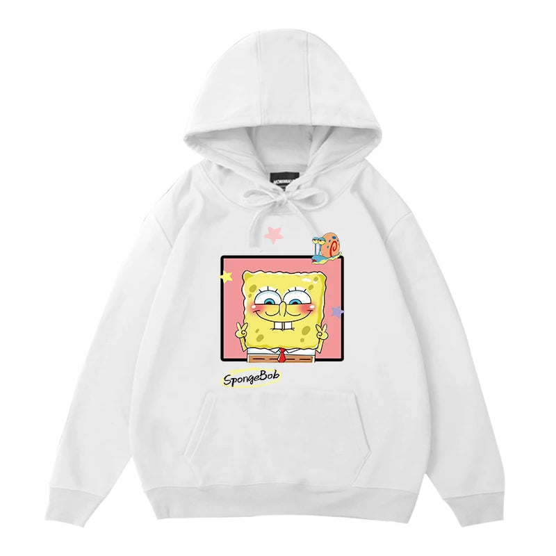 Early Spring SpongeBob SquarePants Sweater Loose Lazy Patrick Star Hoodie Couple Hoodies Womens Cartoon Comfortable  Sweatshirt