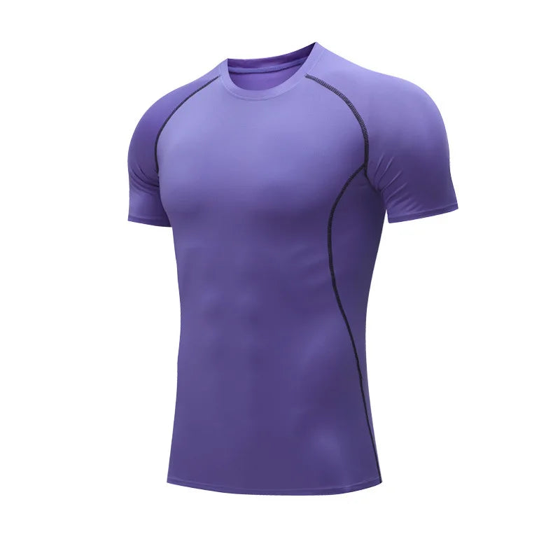 Men Compression Shirts Quick Dry Fitness Gym t-Shirt Sport Bodybuilding Shirt Running Football Tee Shirts Short Sleeve t-Shirts