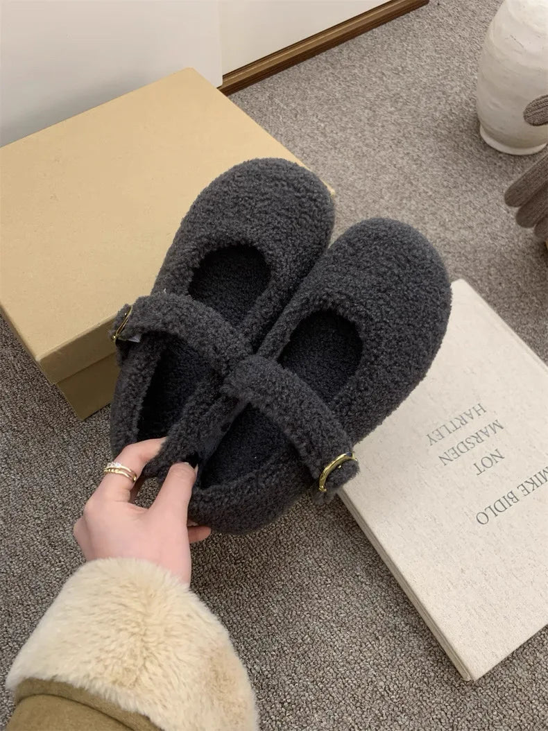 Famous Brand Spring Retro Single Shoes Comfortable Rubber Bottom Ladies Sandals Wider Toe Box Ballerina Slippers Style