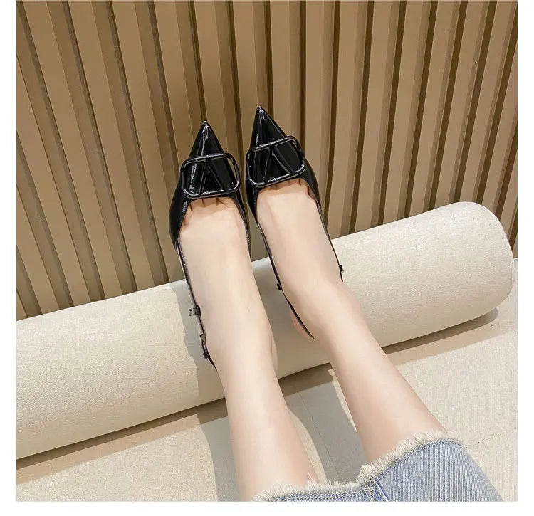 2025 New Diamond High Heel Sandals with Elegant Banquet Shoes, Pointed High Heels, Straight Strap Sandals