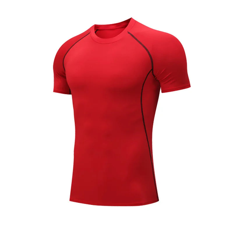 Men Compression Shirts Quick Dry Fitness Gym t-Shirt Sport Bodybuilding Shirt Running Football Tee Shirts Short Sleeve t-Shirts