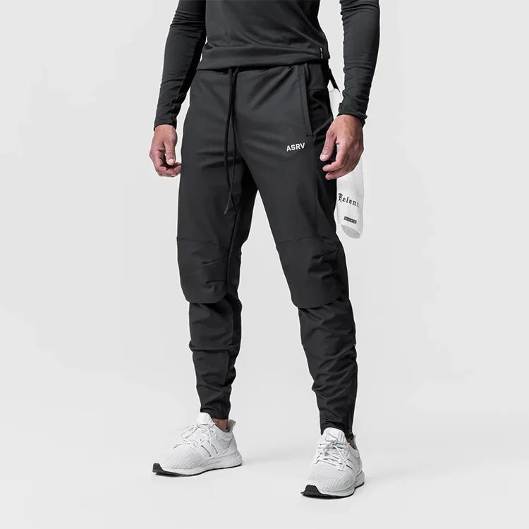 Gym Men's Quick Dry Zipper Leg Casual Pants Man Versatile Outdoors Basketball Sweatpants Jogging Sports Workout Long Trousers
