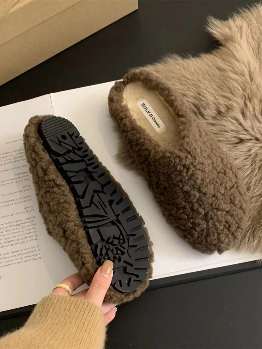 Famous Brand Spring Retro Single Shoes Comfortable Rubber Bottom Ladies Sandals Wider Toe Box Ballerina Slippers Style