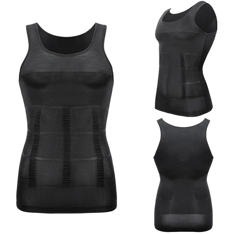 Men Slimming Vest Body Shaper Compression Shirt Sleeveless Shapewear Abs Abdomen Training  Workout Corset Tummy Control Tank Top