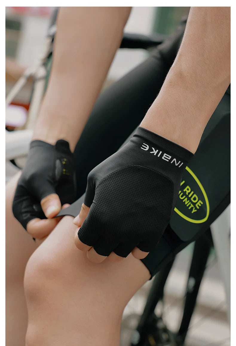 INBIKE 2025 Summer Cycling Gloves for Men Shock-Absorbing Padded Breathable Bicycle Gloves MTB Road Mountain Bike Riding Gloves