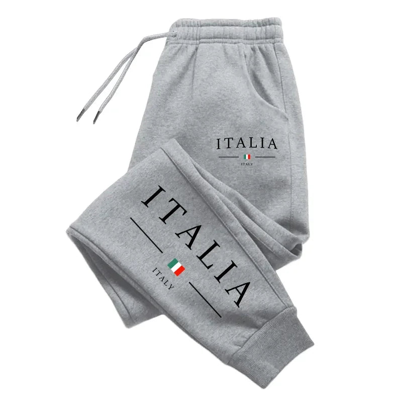 Italy Fashion Sweatpants for Men 2025 Hot Sale All Season Casual Sporty Trousers Male Gym Fitness Drawstring Jogging Pants