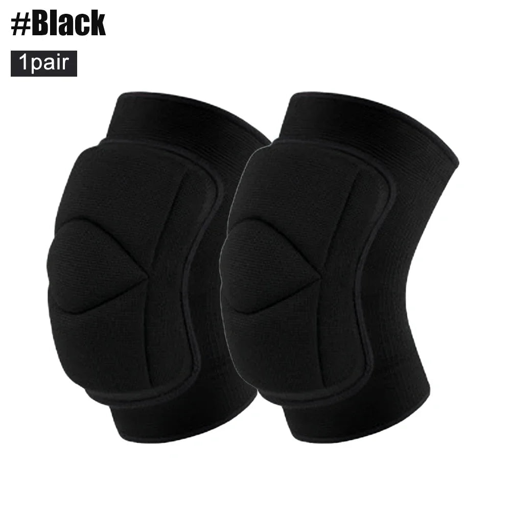 1Pair Women Men Non-Slip Knee Brace Soft Knee Pads Compression Sleeve for Volleyball Basketball Running Football Cycling