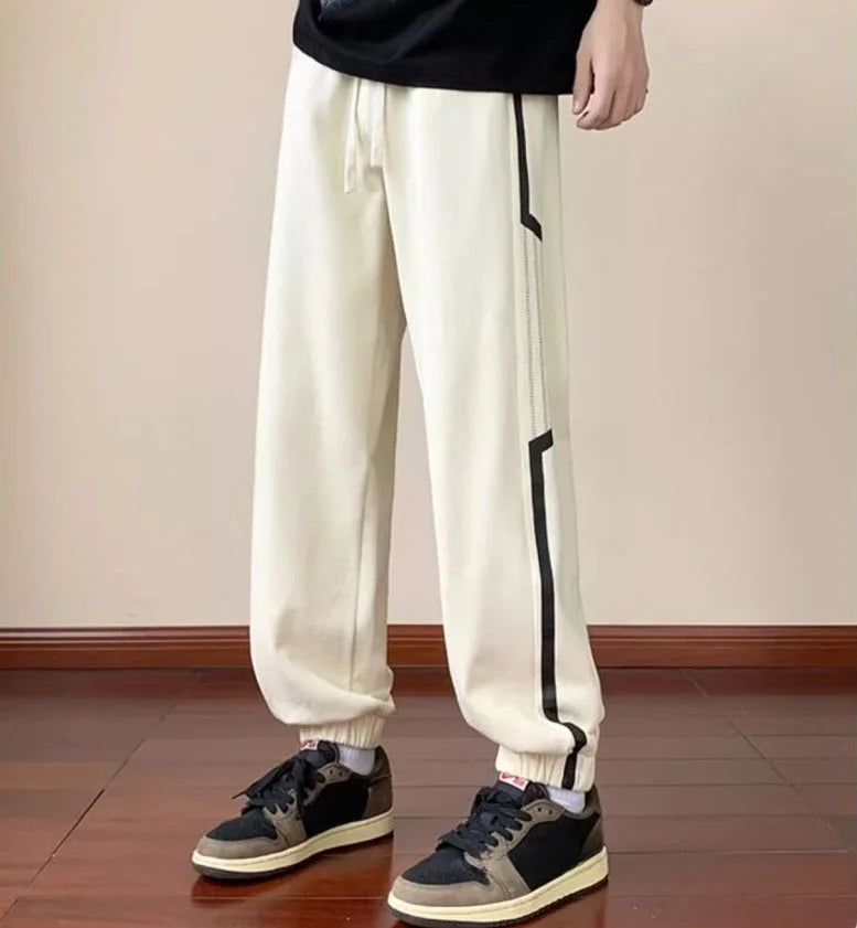 Trousers Sweatpants for Men Goth Thin Summer Striped Man Sports Pants Harem Gym Flated New in Sport Jogger Big Tall Long Joker