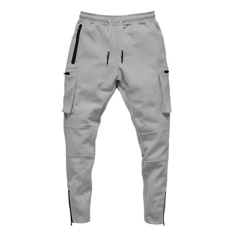 Sweatpants Men's Gym Fitness New Pants Men's Running Jogging Training Tight Sports Cargo Pants Pocket Decoration