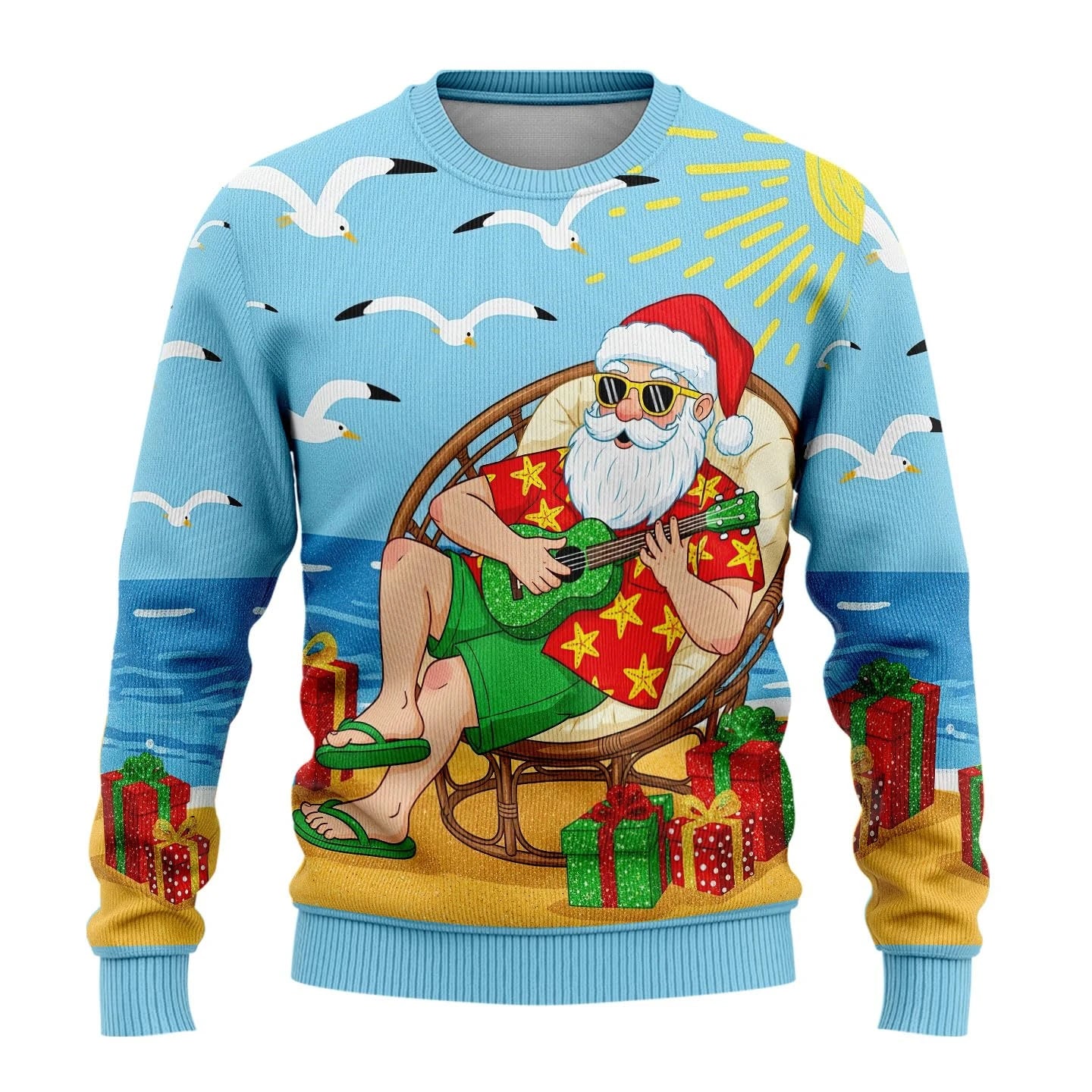 Hilarious Ho Ho Ugly Christmas Sweater Naughty Santa Womens Sweaters Crewneck Sweatshirt Funny Unisex Pullovers Mens Sweater