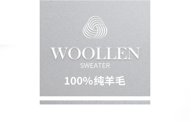 Fall/Winter 100% Pure Wool Men's Hooded Loose Thick Sweater Fashion Long Sleeve Casual Knit Top