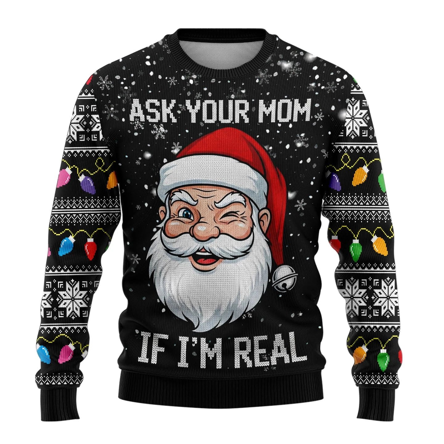 Hilarious Ho Ho Ugly Christmas Sweater Naughty Santa Womens Sweaters Crewneck Sweatshirt Funny Unisex Pullovers Mens Sweater