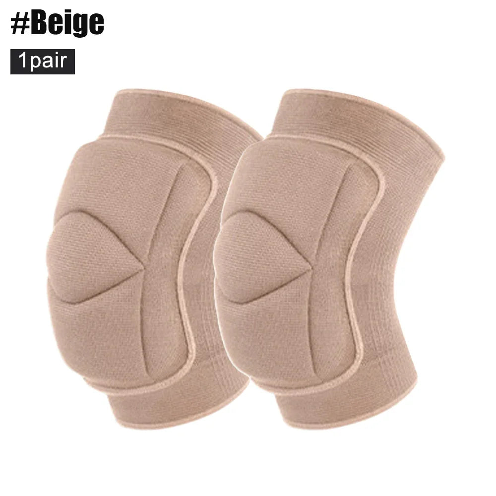 1Pair Women Men Non-Slip Knee Brace Soft Knee Pads Compression Sleeve for Volleyball Basketball Running Football Cycling