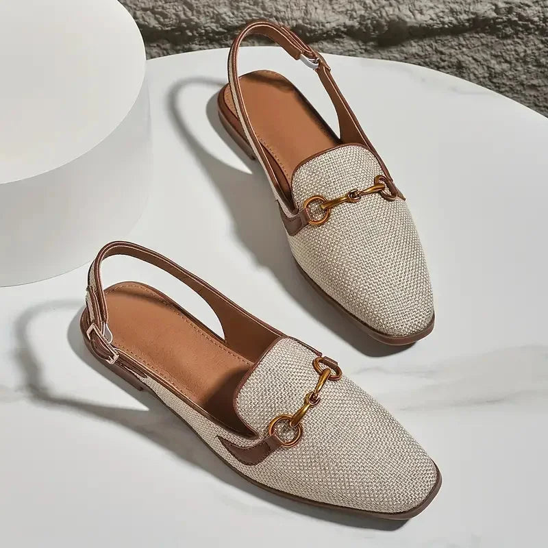 New Women Platform Sandals Anti-slip Closed Toe Metal Shoes Women Flat Outdoor Round Toe Wedge Sandals Women Sandalias De Mujer
