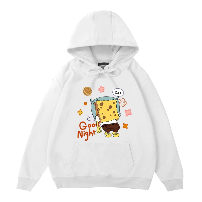 Early Spring SpongeBob SquarePants Sweater Loose Lazy Patrick Star Hoodie Couple Hoodies Womens Cartoon Comfortable  Sweatshirt