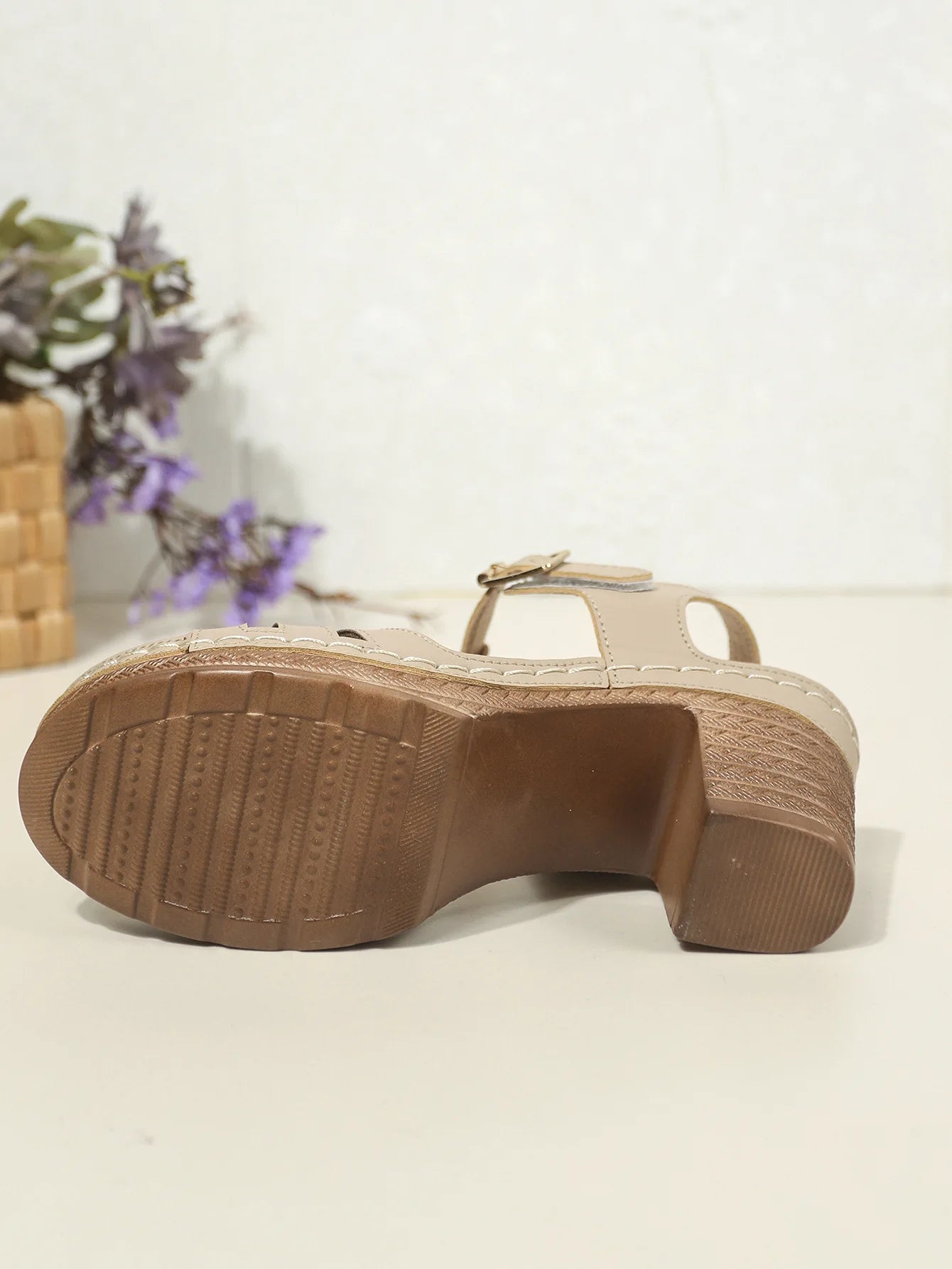 Summer 2024 Fashion Buckle Sandals for Women High Heels Comfortable Outdoor Party Non-slip Plus Size Shoes Sandalias 35-43