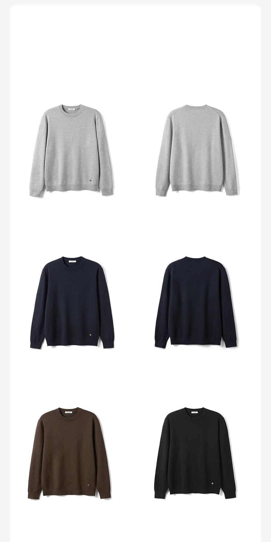SIMWOOD 2025 Autumn New Regular Fit 12 Gauge Fine Sweater Men Antistaic Basic Knit Pullovers