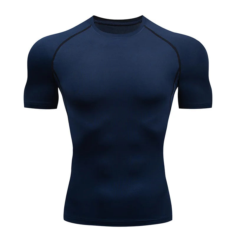 Men Compression Shirts Quick Dry Fitness Gym t-Shirt Sport Bodybuilding Shirt Running Football Tee Shirts Short Sleeve t-Shirts